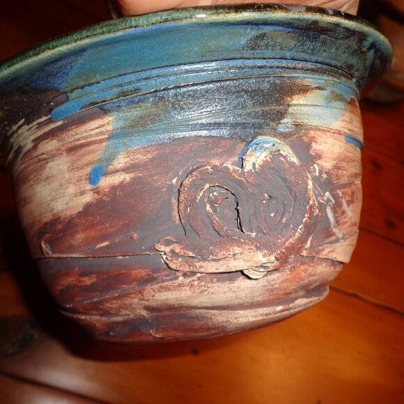 New Pottery Bowl Blues/Browns - Picture 1 of 8